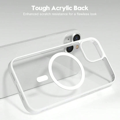 Shockproof Magnetic Clear Phone Case Compatible With Iphone 13 14 15 16 17 12 11 Pro Max Plus XR XS 7 8 17e Wireless Charge Acrylic Cover