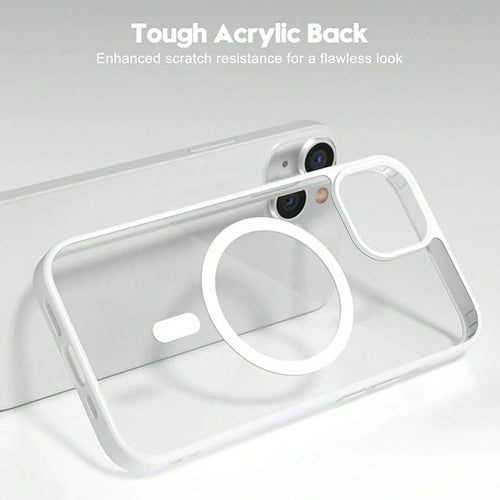 Shockproof Magnetic Clear Phone Case Compatible With Iphone 13 14 15 16 17 12 11 Pro Max Plus XR XS 7 8 17e Wireless Charge Acrylic Cover