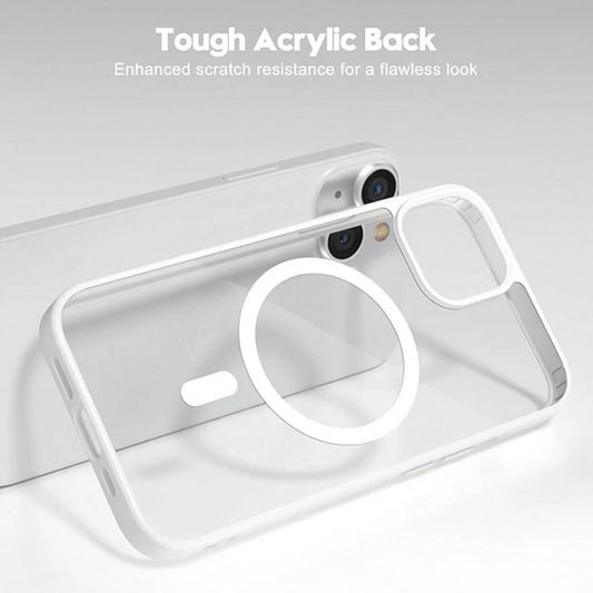 Shockproof Magnetic Clear Phone Case Compatible With Iphone 13 14 15 16 17 12 11 Pro Max Plus XR XS 7 8 17e Wireless Charge Acrylic Cover