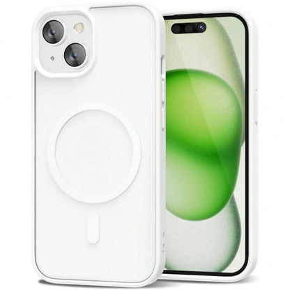 Shockproof Magnetic Clear Phone Case Compatible With Iphone 13 14 15 16 17 12 11 Pro Max Plus XR XS 7 8 17e Wireless Charge Acrylic Cover