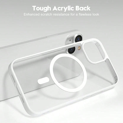 Shockproof Magnetic Clear Phone Case Compatible With Iphone 13 14 15 16 17 12 11 Pro Max Plus XR XS 7 8 17e Wireless Charge Acrylic Cover