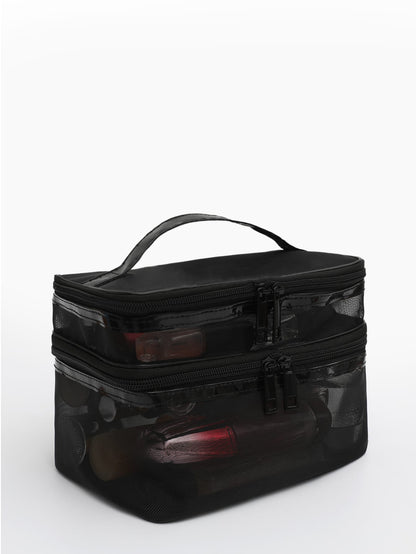 Simple And Fashionable Cosmetic Bag Double Layer Storage Bag