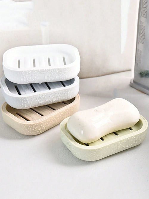 Simple Soap Dish, Draining Soap Tray, Rectangular Plastic Soap Holder, Bathroom Soap Rack, Minimalist Soap Box, Bathroom Accessories, Home & Bathroom Decor, Bathroom Essentials, Soap Holder, Soap Dish