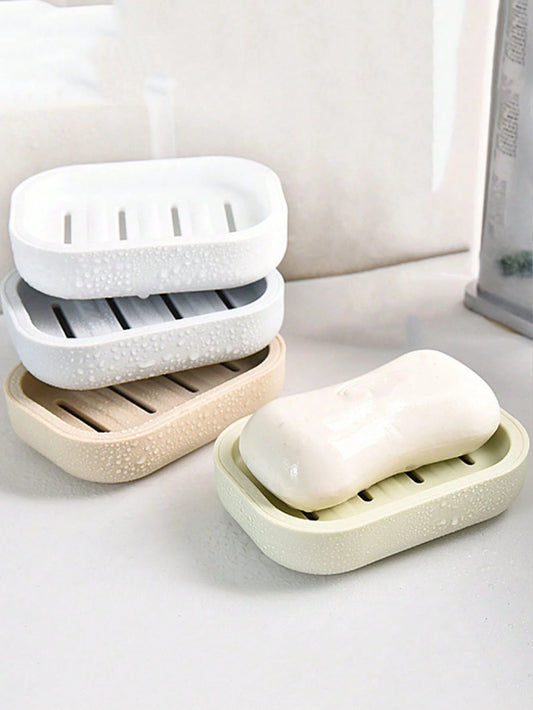 Simple Soap Dish, Draining Soap Tray, Rectangular Plastic Soap Holder, Bathroom Soap Rack, Minimalist Soap Box, Bathroom Accessories, Home & Bathroom Decor, Bathroom Essentials, Soap Holder, Soap Dish
