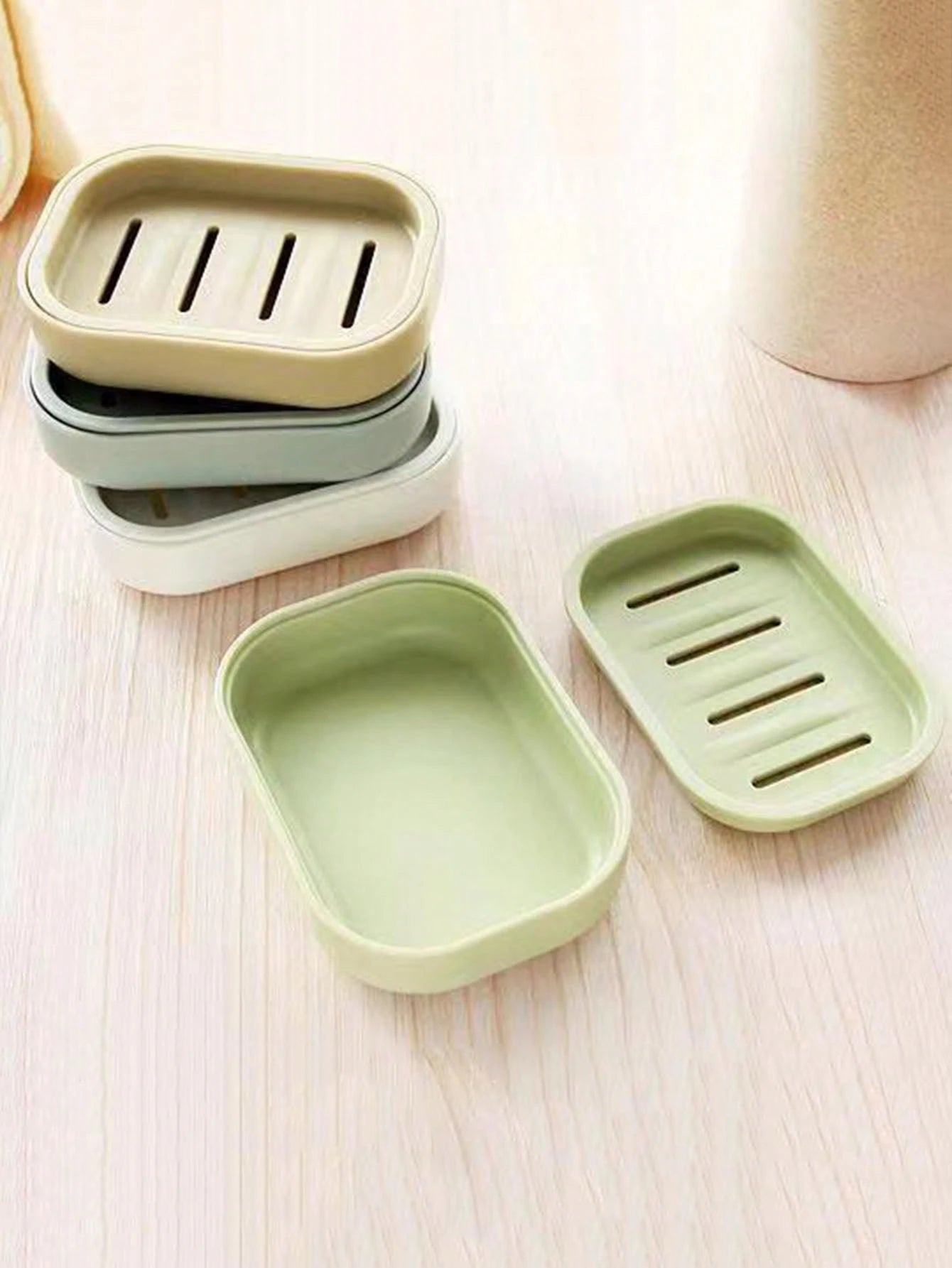 Simple Soap Dish, Draining Soap Tray, Rectangular Plastic Soap Holder, Bathroom Soap Rack, Minimalist Soap Box, Bathroom Accessories, Home & Bathroom Decor, Bathroom Essentials, Soap Holder, Soap Dish