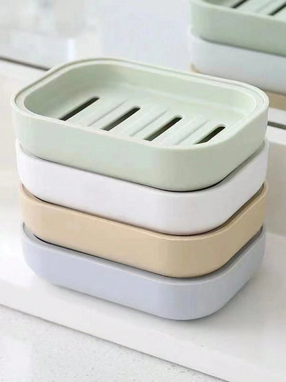 Simple Soap Dish, Draining Soap Tray, Rectangular Plastic Soap Holder, Bathroom Soap Rack, Minimalist Soap Box, Bathroom Accessories, Home & Bathroom Decor, Bathroom Essentials, Soap Holder, Soap Dish