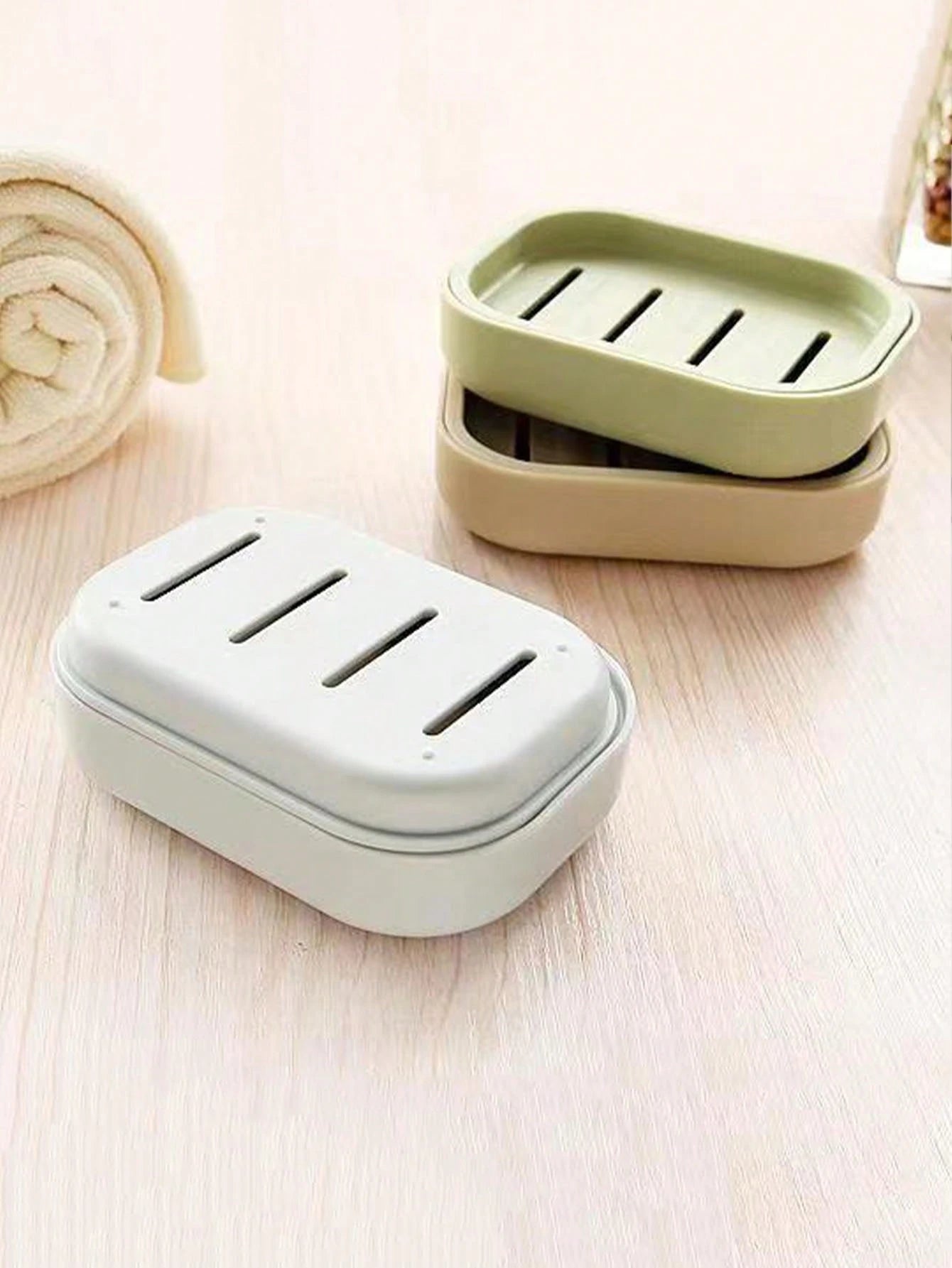 Simple Soap Dish, Draining Soap Tray, Rectangular Plastic Soap Holder, Bathroom Soap Rack, Minimalist Soap Box, Bathroom Accessories, Home & Bathroom Decor, Bathroom Essentials, Soap Holder, Soap Dish