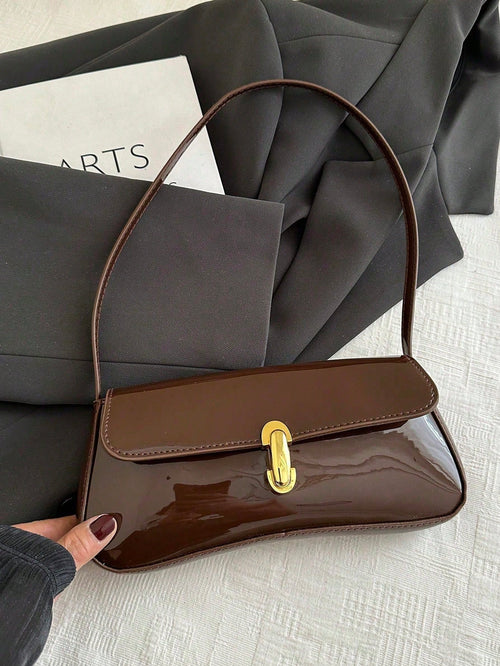 Small Women PVC Underarm Shoulder Handbag, Fashion Accessory For Dates, Outings And Parties