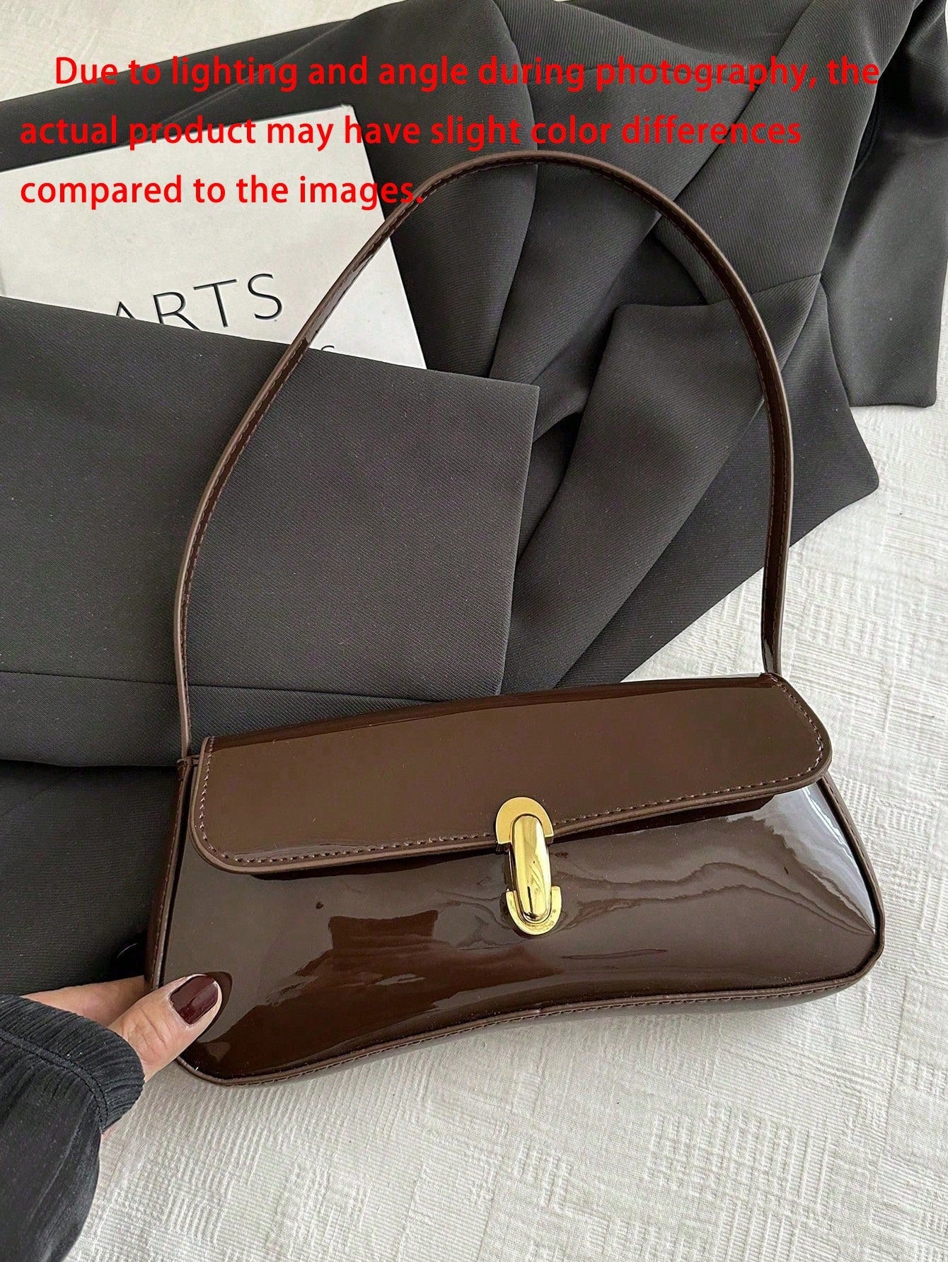 Small Women PVC Underarm Shoulder Handbag, Fashion Accessory For Dates, Outings And Parties