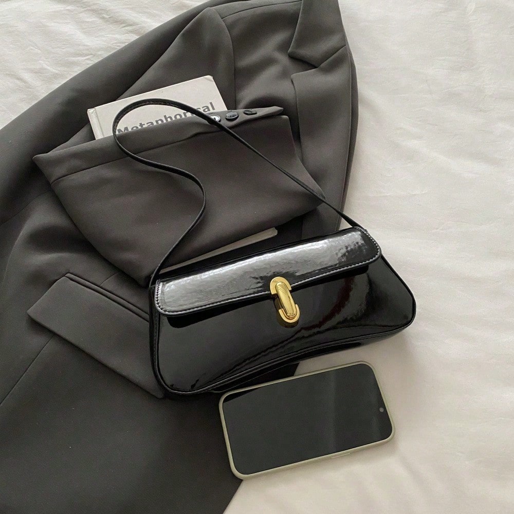 Small Women PVC Underarm Shoulder Handbag, Fashion Accessory For Dates, Outings And Parties