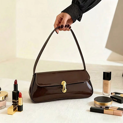 Small Women PVC Underarm Shoulder Handbag, Fashion Accessory For Dates, Outings And Parties
