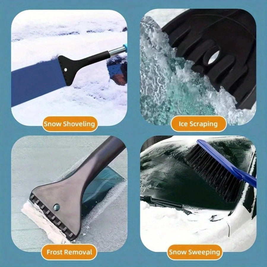 Snow Brush And Ice Scraper, An Ice Scraper For Car Windshields, Detachable Snow Removal Tool, With Ergonomic Foam Handle, Suitable For Sedans, Trucks, SUVs (ABS, PVC Brush)