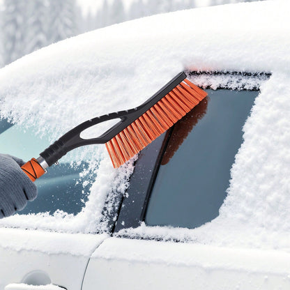 Snow Brush And Ice Scrapers For Car Windshield, 27-Inch Aluminum Snow Scraper Removal Tool With Foam Grip & Scratch-Free Bristles, Detachable And Easy-To-Carry For Cars, Trucks, SUVs, RVs
