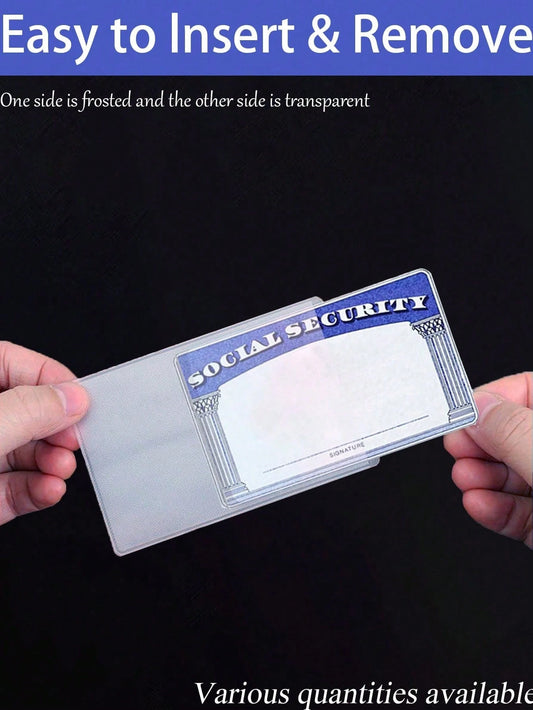 Social Security Card Protector Sleeves,Ultra Clear & Durable,Waterproof SSN/New Medicare/Credit Card Holder, Soft ID/Debit/Credit/Index Card Storage