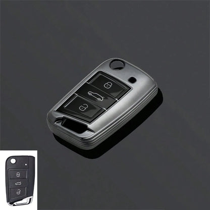 Soft TPU Car Key Cover Shell Fob Holder Protector For Polo Octavia A7 Kodiaq Ateca Leon Golf 7 MK7 VII Tiguan