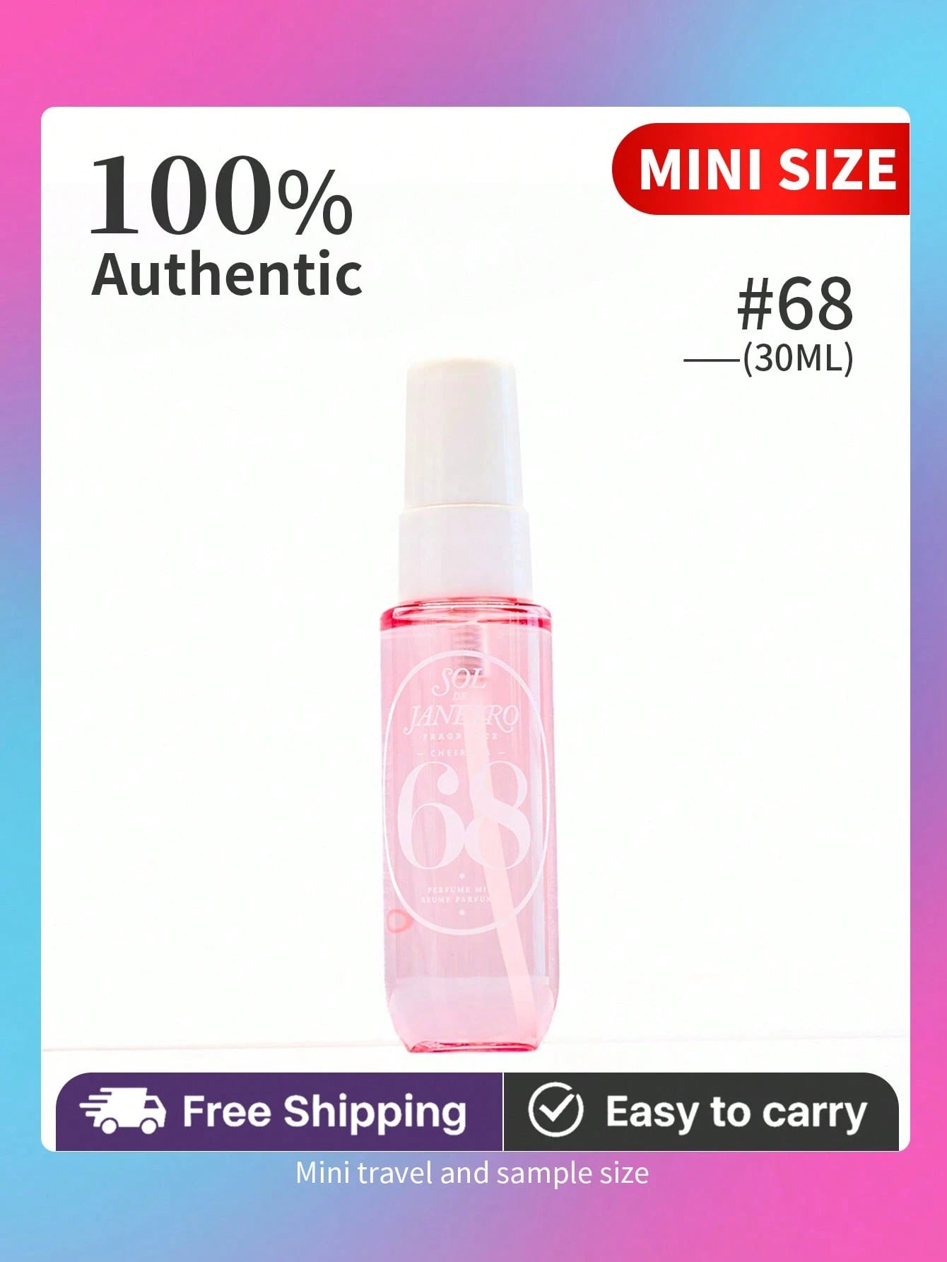 Sol Hair & Body Perfume Mist Cheirosa 76 For Women With Jasmine & Amber (30ml/1 Fl.Oz) Mini Travel Size