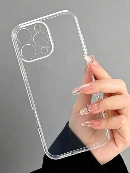 Solid Color Material Silicone Minimalist White Black Blue 3pcs Minimalist Solid Color Phone Cases Precise Holes Straight Edges Thick Anti-Drop Painted Phone Protective Covers International Version Spr