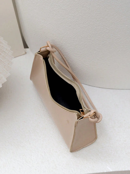 Solid Color Minimalist Light Luxury Hobo Shoulder Bag