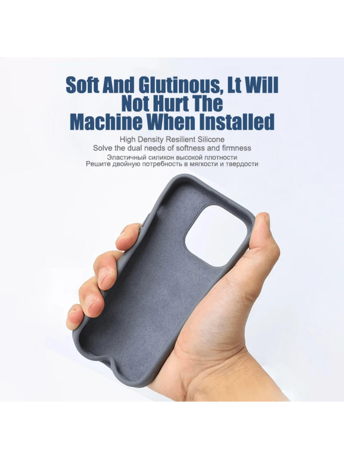 Solid Color Silicone Luxury Blue Shockproof 1pc Luxury Liquid Silicone Phone Shockproof Case Compatible With IPhone 17 Air 16e 11 13 12 14 15 Pro Max Compatible With Iphone 16 Pro Max Shock-Proof Prot
