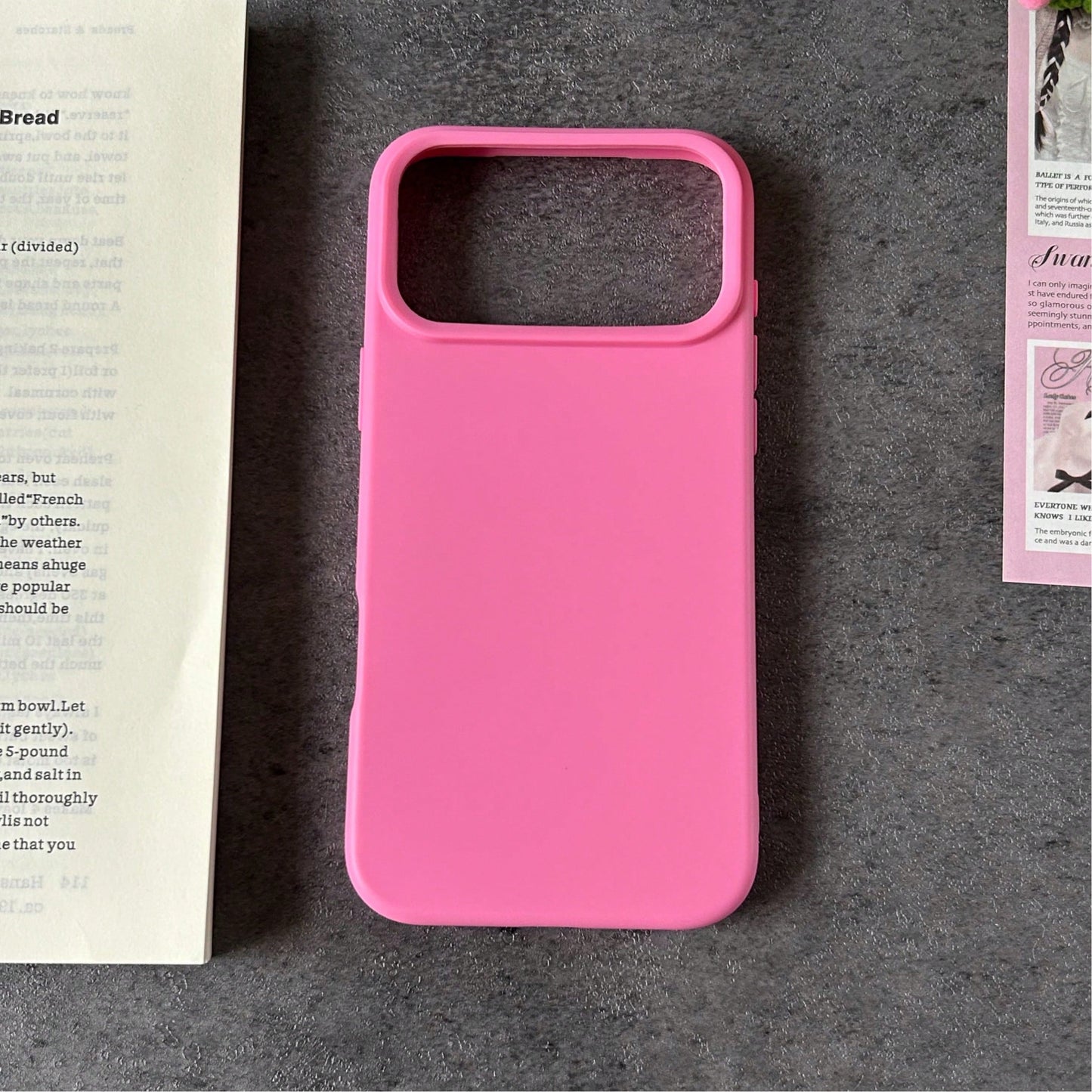 Solid Color Silicone TPU Pure Rose Red TPU Liquid Silicone Phone Case Anti-Yellowing, Soft, Protective Compatible With IPhone Spring