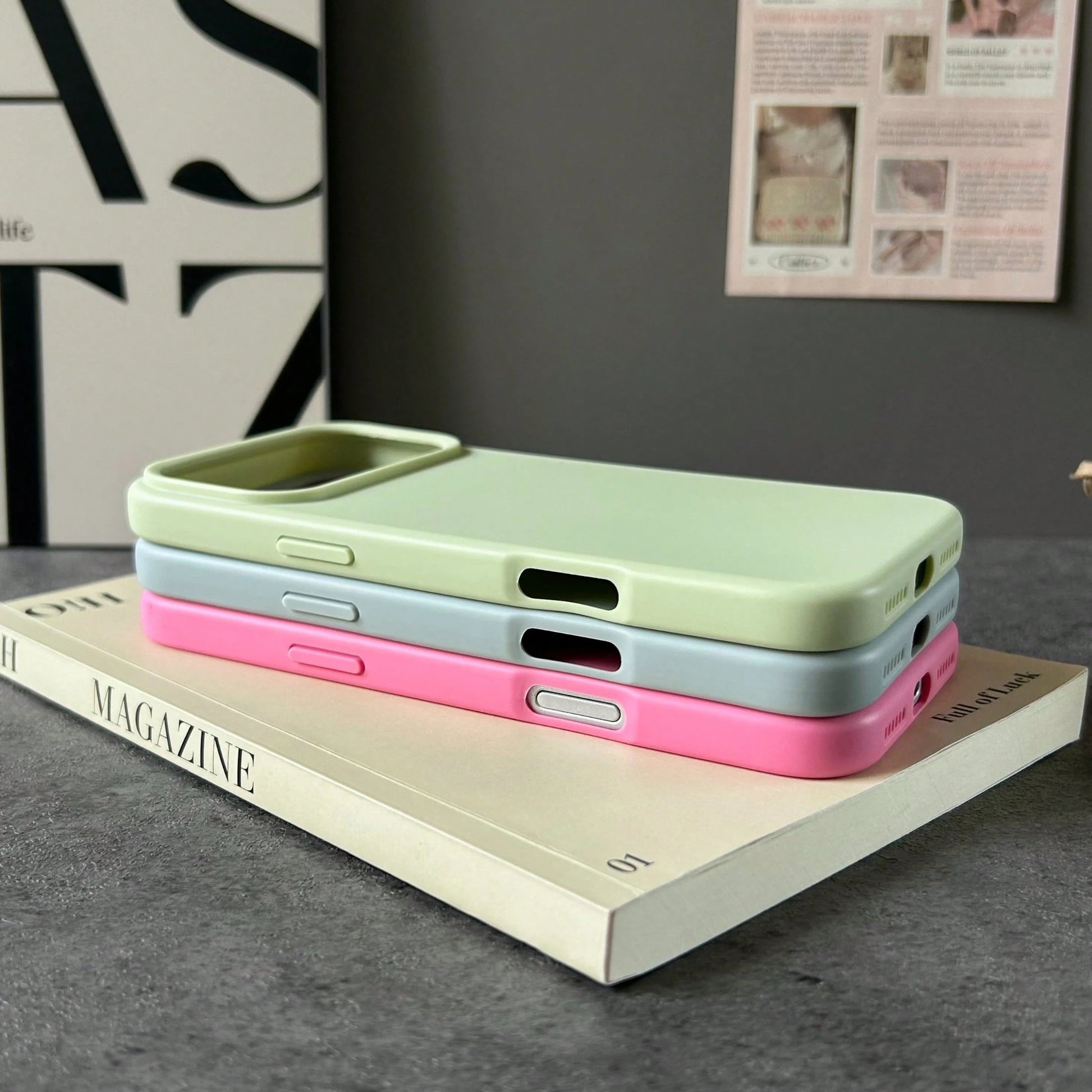 Solid Color Silicone TPU Pure Rose Red TPU Liquid Silicone Phone Case Anti-Yellowing, Soft, Protective Compatible With IPhone Spring
