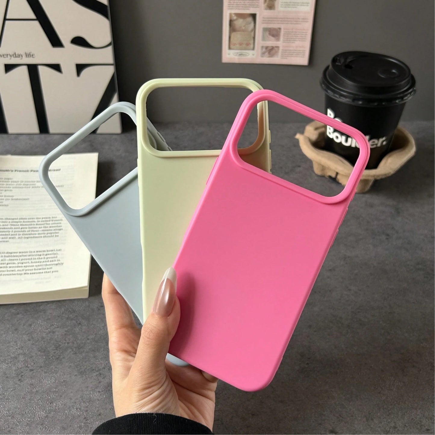 Solid Color Silicone TPU Pure Rose Red TPU Liquid Silicone Phone Case Anti-Yellowing, Soft, Protective Compatible With IPhone Spring