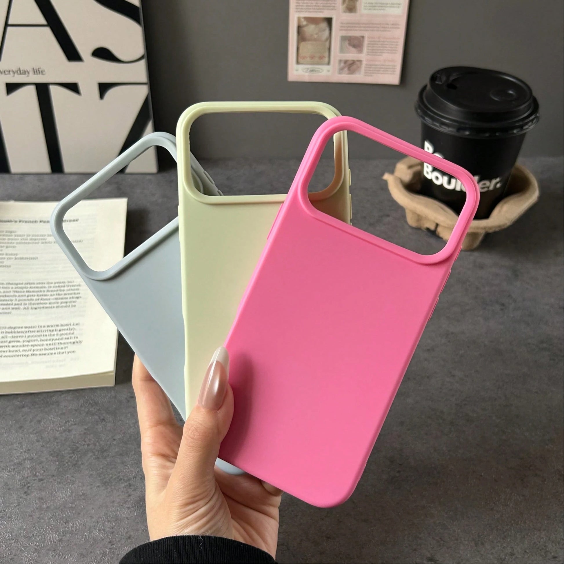 Solid Color Silicone TPU Pure Rose Red TPU Liquid Silicone Phone Case Anti-Yellowing, Soft, Protective Compatible With IPhone Spring