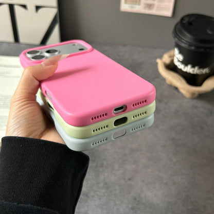 Solid Color Silicone TPU Pure Rose Red TPU Liquid Silicone Phone Case Anti-Yellowing, Soft, Protective Compatible With IPhone Spring
