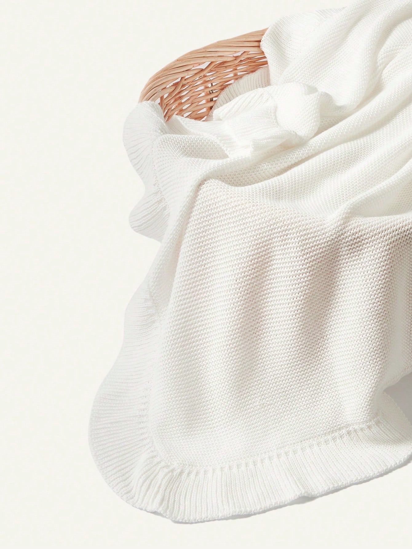 Solid Color Simple & Comfortable Baby Blanket With Lace Love Valentine