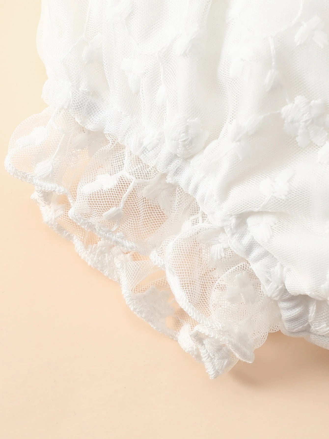 Souflis Souflis Baby Girl White Lace Ruffle Bloomers Bottoms, Baby White Shorts, Baby Underwear, Suitable For Matching With Various, Birthday