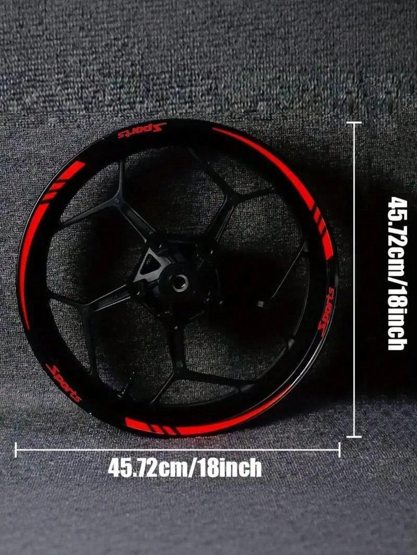 Sports Racing Wheel Rim Stickers, Universal Motorcycle & Car Wheel Rim Decorative Vinyl Stickers, Waterproof Self-Adhesive Flexible Strip Wheel Rim Decor, Multi-Color Options, Suitable For Most Vehicl