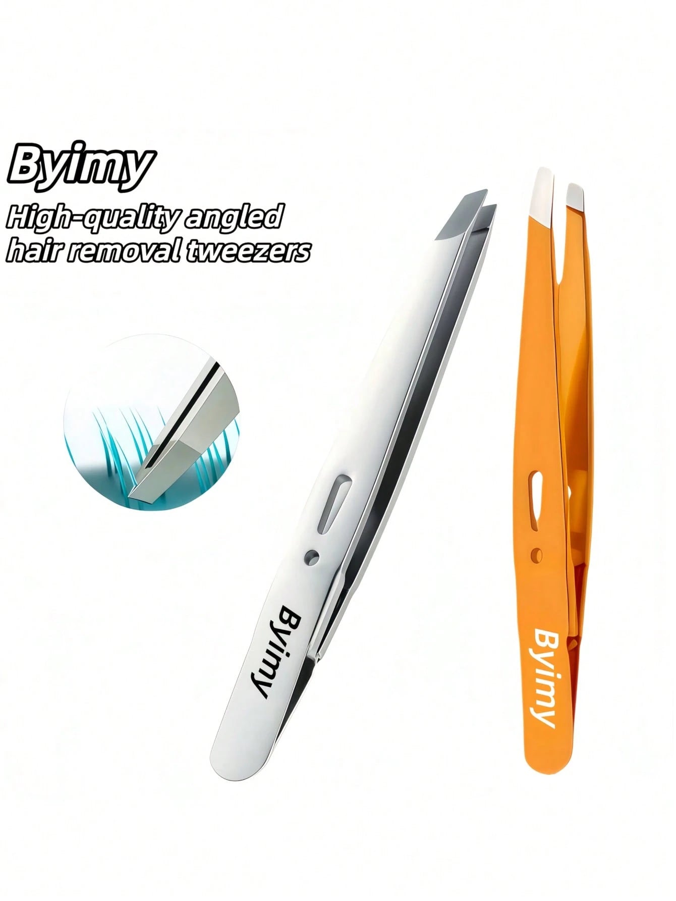 Stainless Steel Eyebrow Tweezers, Hair Removal Plucker, Beard Tweezers, Slanted Tip Eyebrow Tweezers, Hair Removal Tweezers, Beard Tweezers, Eyelash Extension Tool