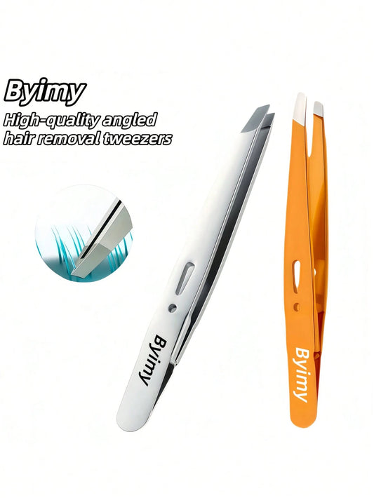Stainless Steel Eyebrow Tweezers, Hair Removal Plucker, Beard Tweezers, Slanted Tip Eyebrow Tweezers, Hair Removal Tweezers, Beard Tweezers, Eyelash Extension Tool