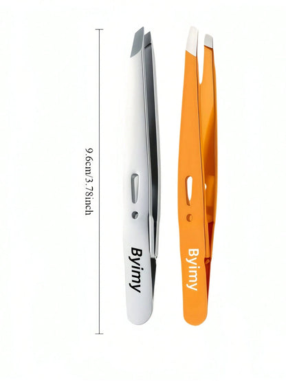 Stainless Steel Eyebrow Tweezers, Hair Removal Plucker, Beard Tweezers, Slanted Tip Eyebrow Tweezers, Hair Removal Tweezers, Beard Tweezers, Eyelash Extension Tool