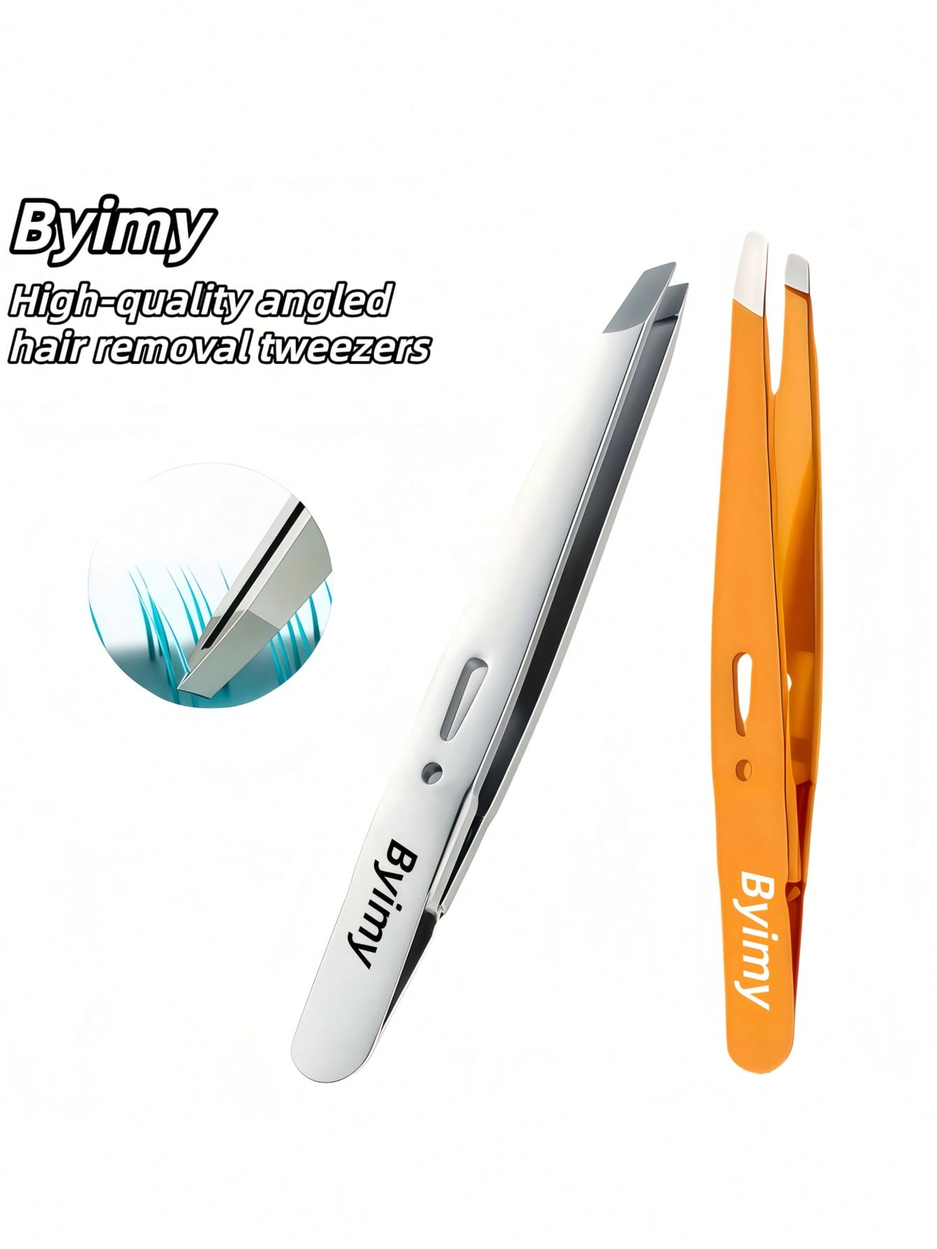 Stainless Steel Eyebrow Tweezers, Hair Removal Plucker, Beard Tweezers, Slanted Tip Eyebrow Tweezers, Hair Removal Tweezers, Beard Tweezers, Eyelash Extension Tool