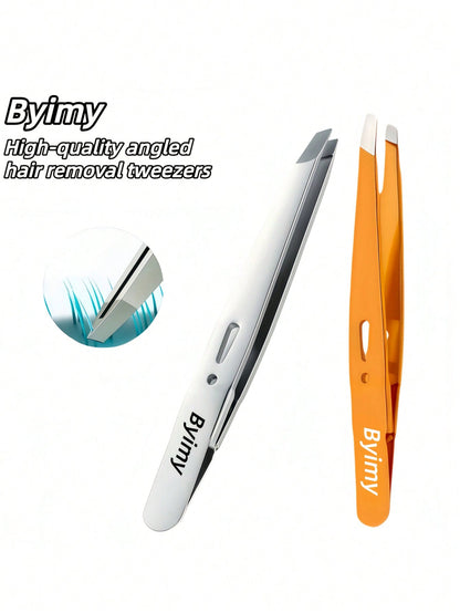 Stainless Steel Eyebrow Tweezers, Hair Removal Plucker, Beard Tweezers, Slanted Tip Eyebrow Tweezers, Hair Removal Tweezers, Beard Tweezers, Eyelash Extension Tool