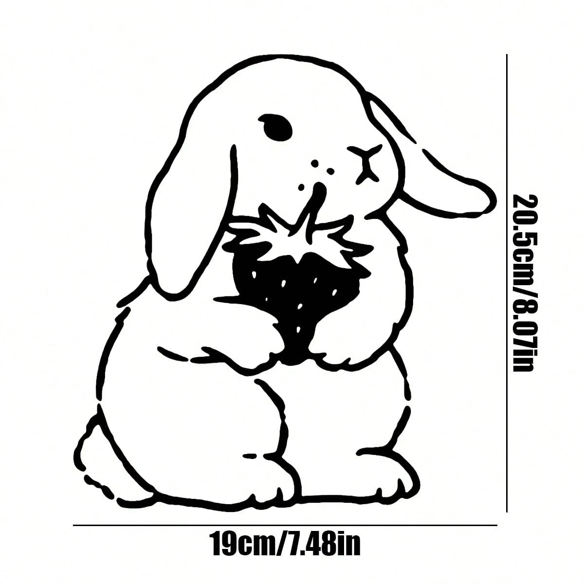 Strawberry Rabbit Bumper Sticker, Car Sticker, Car Decal, Vinyl Car Sticker
