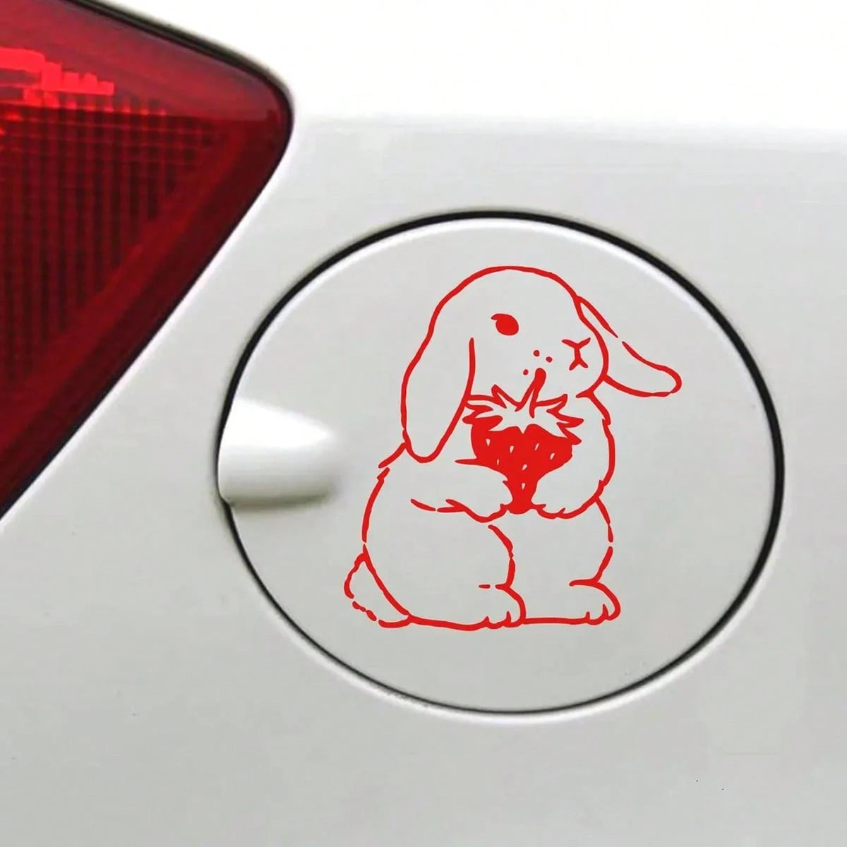 Strawberry Rabbit Bumper Sticker, Car Sticker, Car Decal, Vinyl Car Sticker