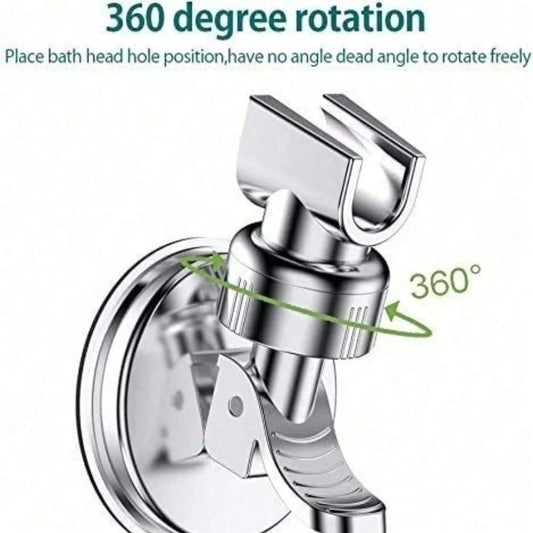 Suction Cup Shower Head Stand, Adjustable Height Stand Without Drilling, Bathroom, Shower, Toilet, Home, Rental House, Adsorption, Nail-Free, Hole-Free, Adjustable, Rotating, Lifting, Anti-Slip, Fixed