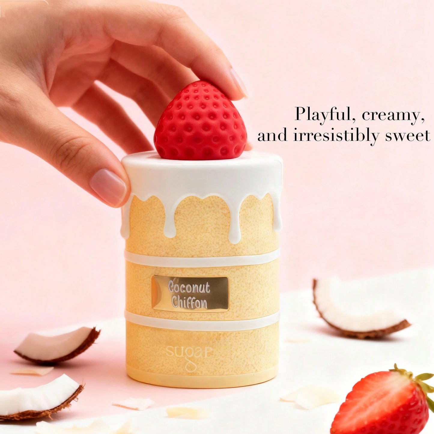 Sugar Coconut Chiffon Perfume| 100ml EDP| Light Airy Tropical Coconut Scent With Jasmine & Vanilla Sugar| Sheer Feminine Fragrance| Long Lasting Soft Summer Perfume.