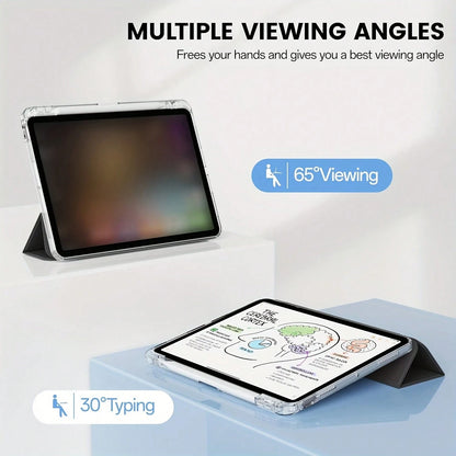 Suitable For IPad 11th Generation 11 Inch 2025 (A16), 10th Generation 9/8/7/6 10.9/10.2/9.7 Inch 2022/2021/2020/2019/2017 Tablet Computer Protective Case, With Pen Slot, Fully Wrapped Protective TPU B