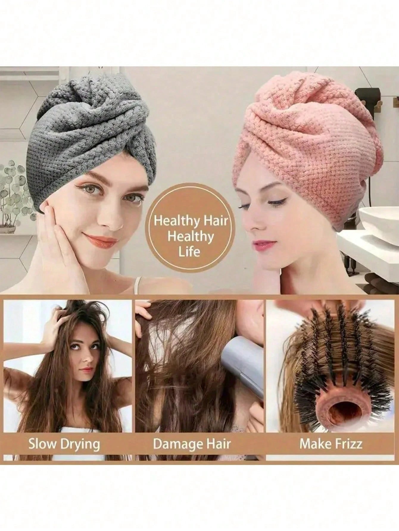 Super Soft Microfiber Towel, Quick Dry & Highly Absorbent, Suitable For Women And Girls, Gentle Care For Curly Or Damaged Hair, Solid Color Bath Accessory (1pc/4pcs Set), Hat, Shower Cap, Hair Salon H