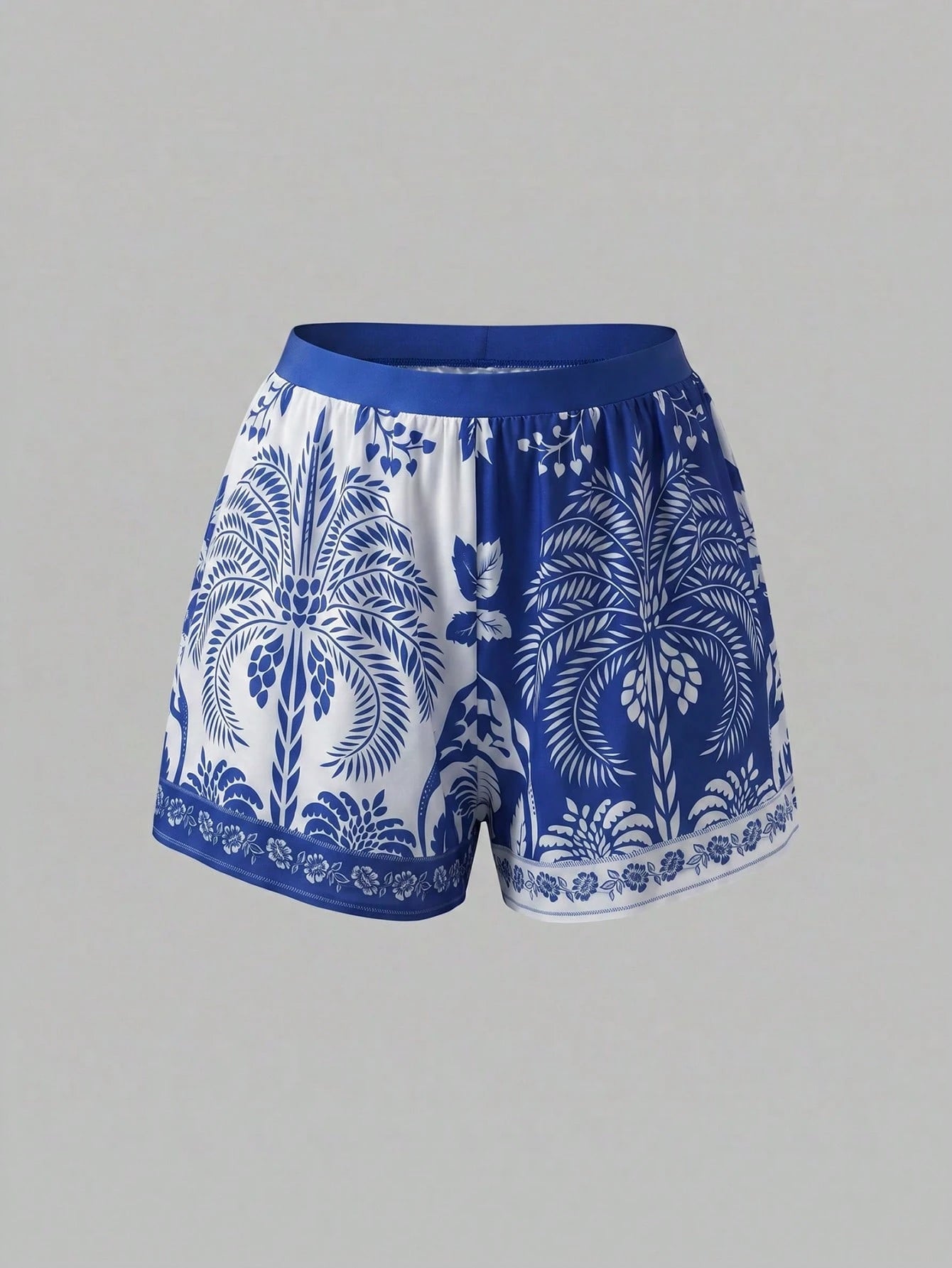 Swim Oasis Women's Floral Print One-Piece Swimsuit And Shorts, Suitable For Beach Vacation, Pool Party, Beach Party