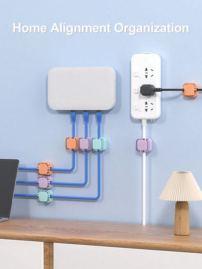 Tangle Free Magnetic Buckle [10pcs/8pcs/4pcs/2pcs] Magnetic Cable Clips Self Adhesive Cable Organizer, Suitable For Desk/Car/Office Made Of Rubber, Can Organize USB/Power Cords Cable Holder For Home