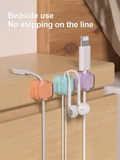 Tangle Free Magnetic Buckle [10pcs/8pcs/4pcs/2pcs] Magnetic Cable Clips Self Adhesive Cable Organizer, Suitable For Desk/Car/Office Made Of Rubber, Can Organize USB/Power Cords Cable Holder For Home