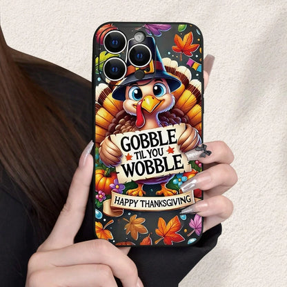 Thanksgiving Turkey Pattern Phone Case Suitable For Iphone 16 Pro Max, 16 Plus, 16 Pro, 16, 15 Pro Max, 15 Plus, 15 Pro, 14 Pro Max, 14 Max, 14 Pro, 14, 13 Pro Max, 13 Pro, 13, 12 Pro Max, 12 Pro, 12