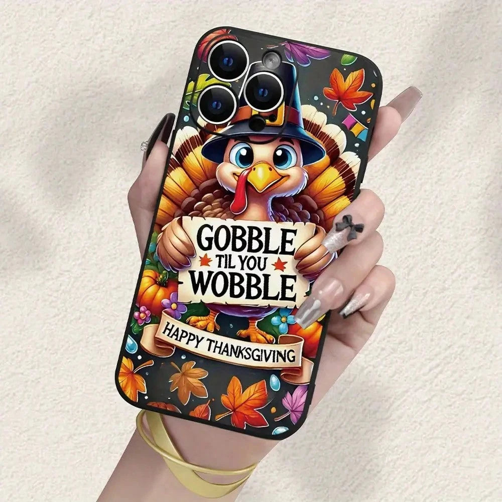Thanksgiving Turkey Pattern Phone Case Suitable For Iphone 16 Pro Max, 16 Plus, 16 Pro, 16, 15 Pro Max, 15 Plus, 15 Pro, 14 Pro Max, 14 Max, 14 Pro, 14, 13 Pro Max, 13 Pro, 13, 12 Pro Max, 12 Pro, 12