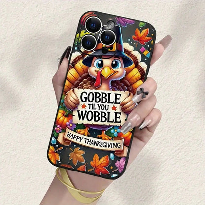 Thanksgiving Turkey Pattern Phone Case Suitable For Iphone 16 Pro Max, 16 Plus, 16 Pro, 16, 15 Pro Max, 15 Plus, 15 Pro, 14 Pro Max, 14 Max, 14 Pro, 14, 13 Pro Max, 13 Pro, 13, 12 Pro Max, 12 Pro, 12