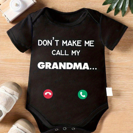 The Adorable "Don't Call Me Grandma..." Letter-Printed Baby Clothes- Specially Designed For Newborns And Toddlers