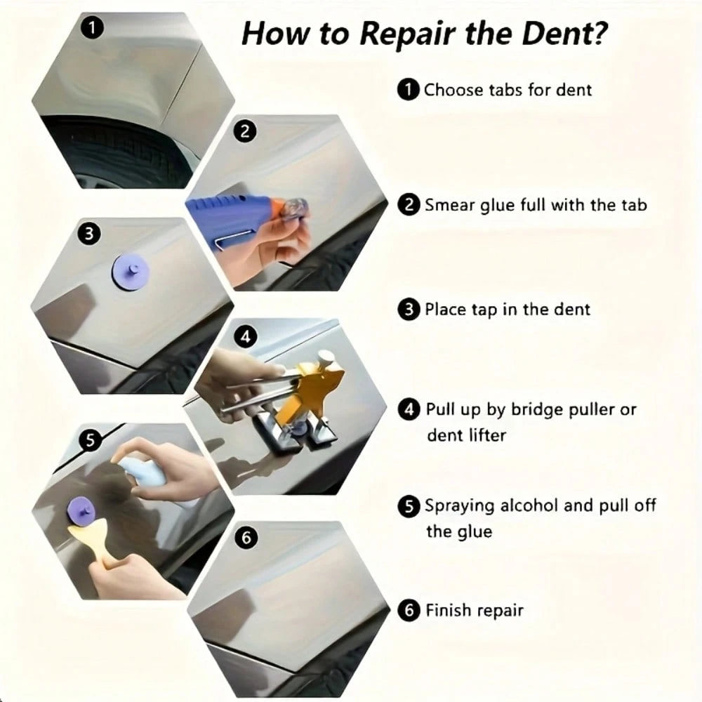 The Car Dent Repair Kit Adopts A Special Buffer Pad For Strong Suction Cup Pulling- No Professional Tools Are Required To Quickly Repair The Body Depression- Simple And Convenient Operation- Time-S